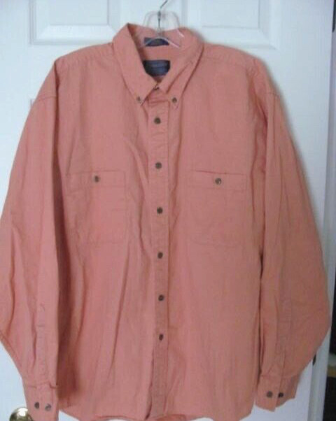 Pendleton Light Coral Cotton Button Down Long Sle… - image 3