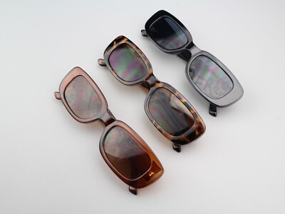 Women Rectangle Sunglasses Shades Sunnies Modern Fashion Retro Trendy Chic UV400