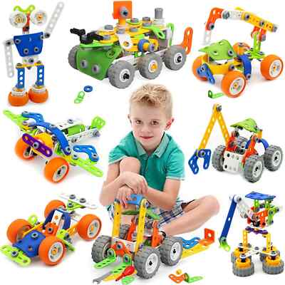 175 Pieces STEM Toys Kit Building Blocks Learning Age 4 -10 Creative Game