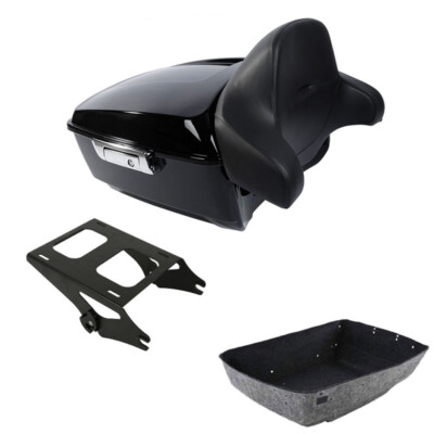King Pack Trunk Backrest Mount Fit For Harley Tour Pak Street Glide 2014-2025 US