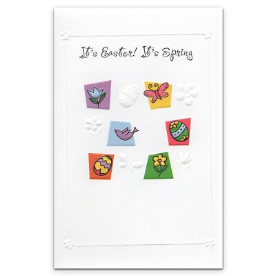 Cute HAPPY EASTER Card FOR ANYONE, ''It's Spring'' by Freedom Greetings + Envelope