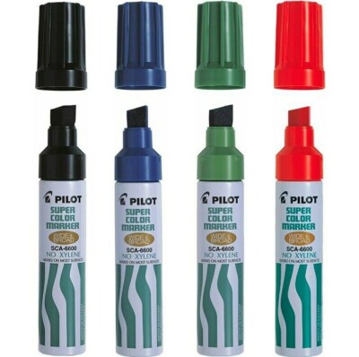 Pilot Super Color Marker Stifte extra breit SCA-6600: 4er Pack Farben