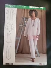 Simplicity S8924 Fall Outfits unlined Jacket Top Tunic Pants SZ 6-14 PATTERN