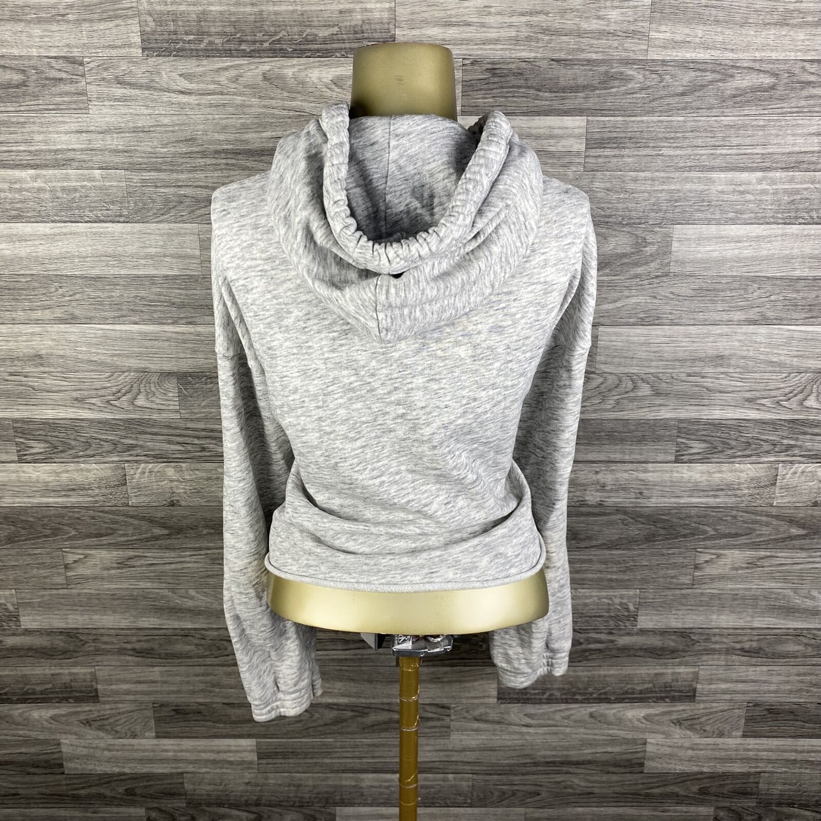HOLLISTER Pullover Drawstring Tie Grey Cropped Ho… - image 3