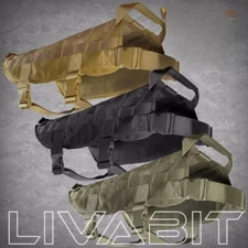 LIVABIT Canine Harness Police Dog Tactical Molle Vest Sizes : XS,S,M,L,XL,XXL