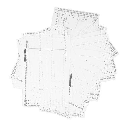 15Pcs Knitting Machine Punch Stitch Blank Punch Card Plastic Knitting Flower