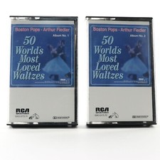 Arthur Fiedler 50 World's Most Loved Waltzes 2 Cassette Tape Set, 1987, RCA 