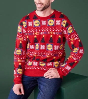 Lidl Weihnachts Pullover 2024 Fan Weihnachten Christmas Sweater Pulli Neu Merch