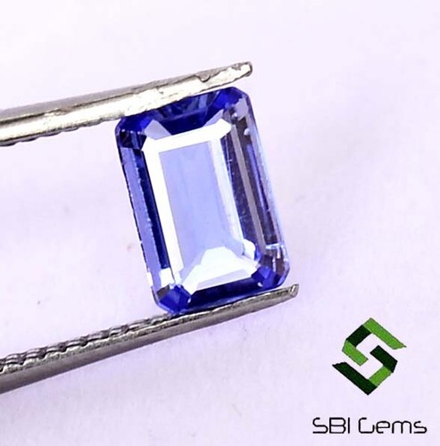 6x4 mm Certified Natural Tanzanite Octagon Cut 0.58 CTS Faceted Loose Gemstone - Picture 4 of 5