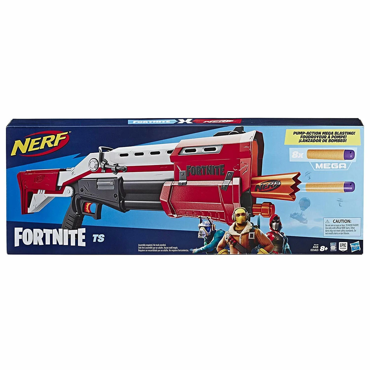 Nerf Fortnite TS Blaster Pump Action Dart Blaster Includes x8 Darts *BRAND  NEW*