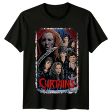 Curtains (1983) Movie Poster Inspired T-Shirt Retro 80s Tee Unisex