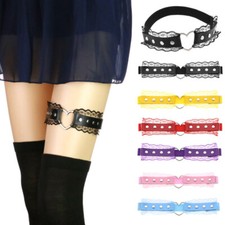 Adjustable Lace Heart-Shaped Thigh Garter, Elastic Leg Garters for Women