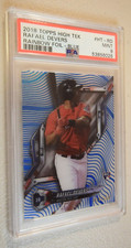 Rafael Devers 2018 Topps High Tek Blue Rainbow Foil Rookie Card RC /150 PSA 9