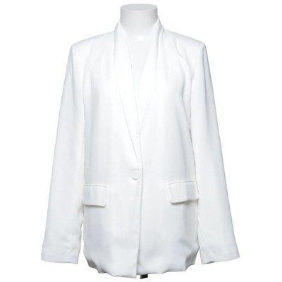 NLY Trend, Blazer, Größe: 36, Weiß, Polyester, Einfarbig, Satin, Damen #96d