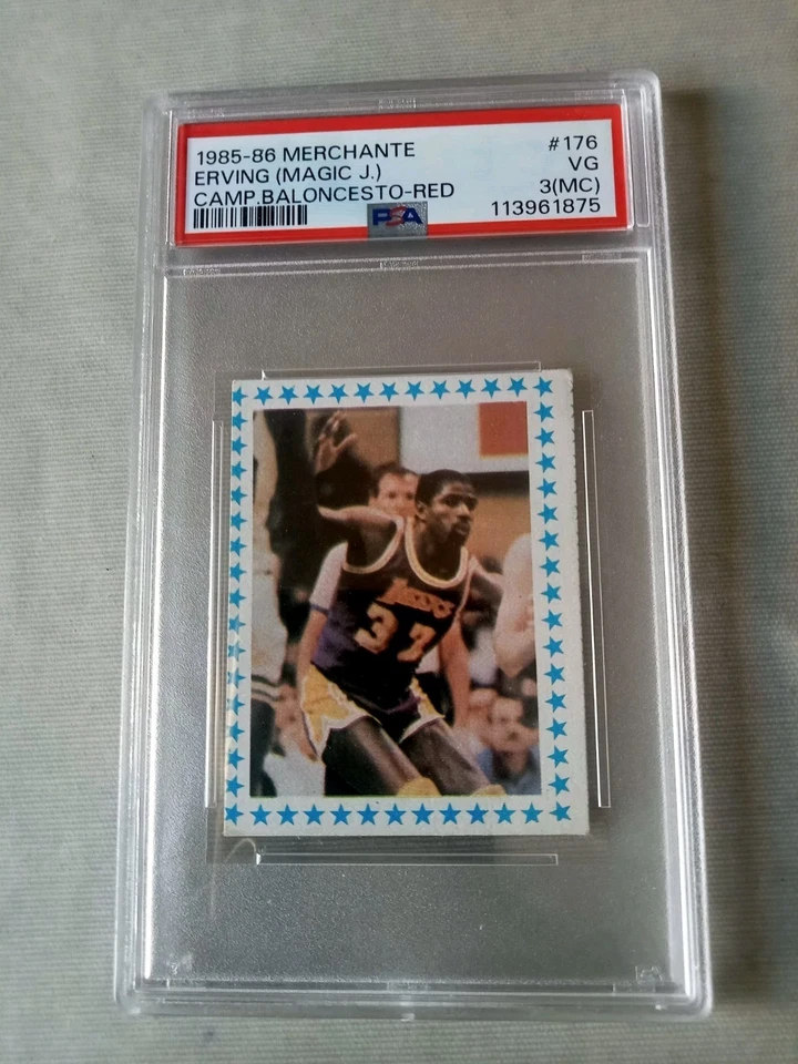 Magic Johnson 1985# ROOKIE  #Merchante#Rookie# Lakers #  Red (Clesa)  NBA.Psa 3# - Imagen 2 de 3