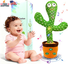 Dancing Talking Cactus Toy Mimic Voice Light Up Singing Baby Toddler