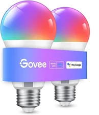 Govee Wi-Fi+ Bluetooth RGBWW Smart LED Bulbs - H6008 800 Lumens 9watts Pack of 2