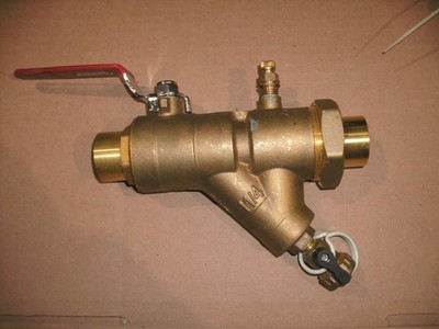 BELL & GOSSETT UBY 1-1/4'' SWEAT BALL VALVE & STRAINER W/DRAIN VALVE -3 AVAILABLE