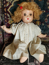21" ANTIQUE COMPOSITION UNMARKED BABY DOLL RECOVERED BODY REPAINTED FOR PARTS
