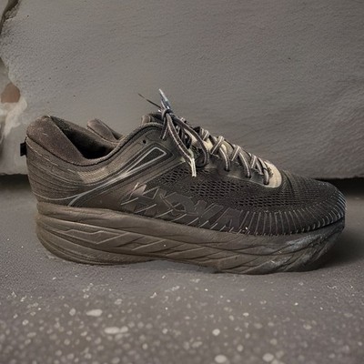 Hoka One One Bondi 7 Mens 14 Black Black Running Shoes 1110518 BBLC Triple Black