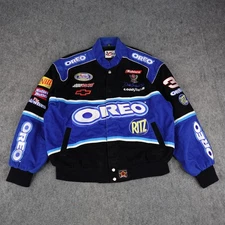 Vintage NASCAR Jacket Mens 2XL Oreo Racing JH Design Chase Dale Earnhardt Jr 90s