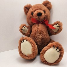 Vintage 80s Dakin plush bear brown stuffed animal collectible kawaii Made Korea