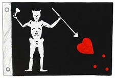 Blackbeard Pirate Flag High Quality Printed Vinyl Decal Window Car Sticker