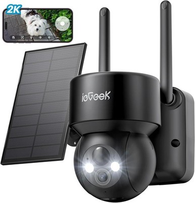ieGeek 360° Outdoor 2K PTZ Security Camera Wireless Home Battery WiFi CCTV Cam