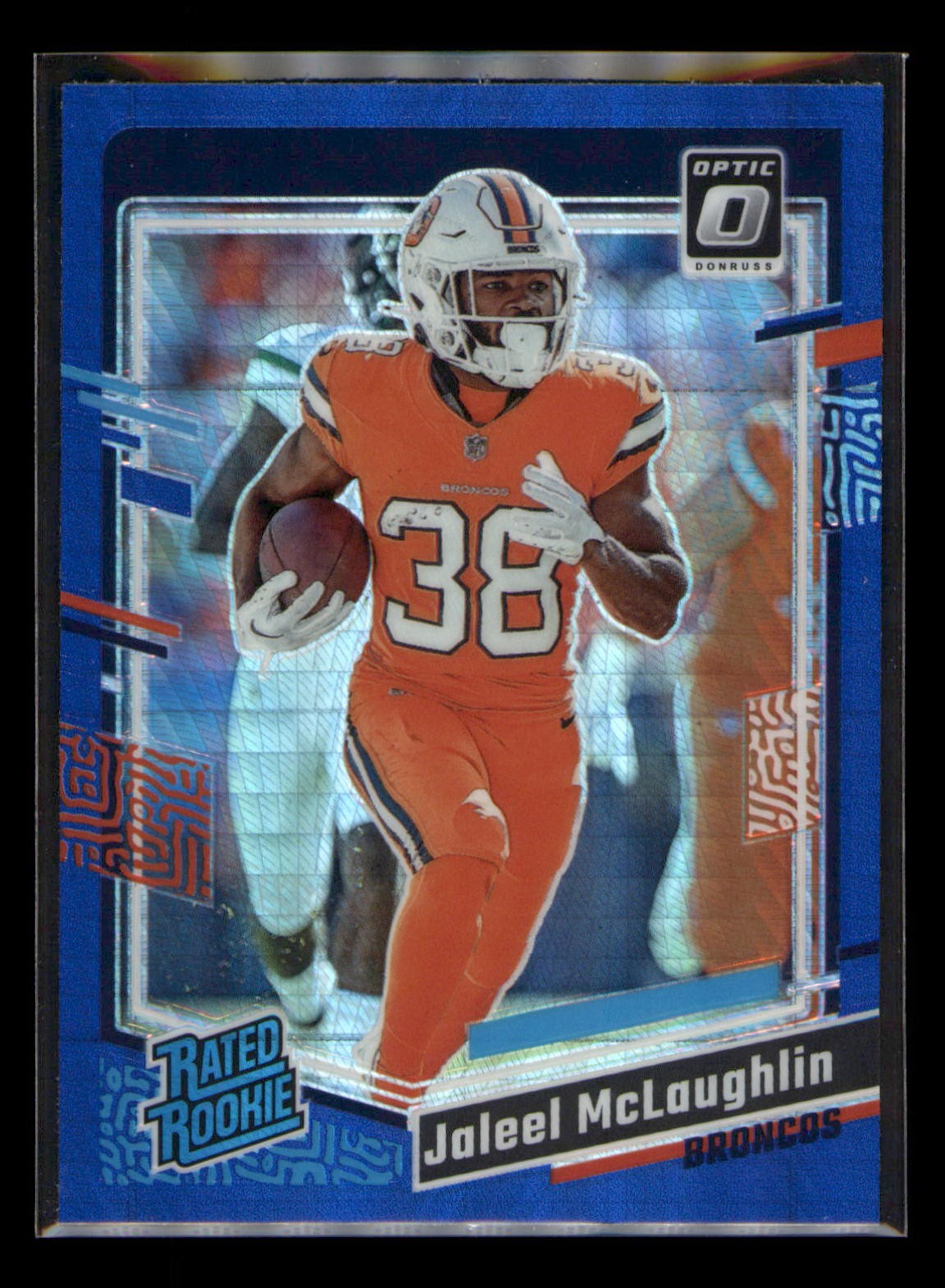 2023 Donruss Optic #232 Jaleel McLaughlin Blue Hyper