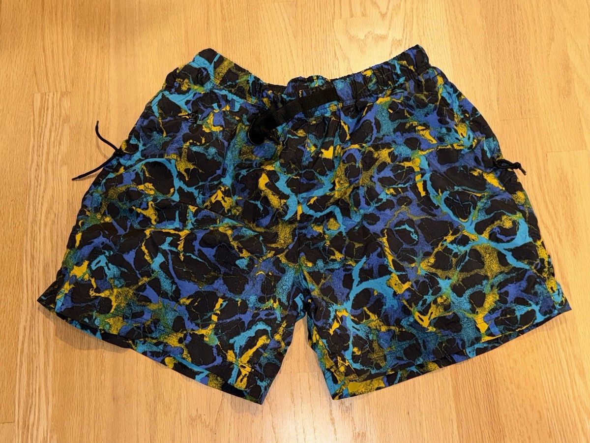Nike ACG Shorts Mens L Black Blue Yellow Belted Trail Hiking Nylon