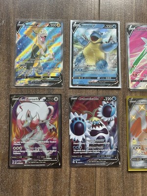 8x Full Art Pokémon V Karten Konvolut - Ultra Rare Holo Sammlung Restposten