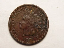 1871 Indian Cent, XF Details, Lightly Porous Surfaces