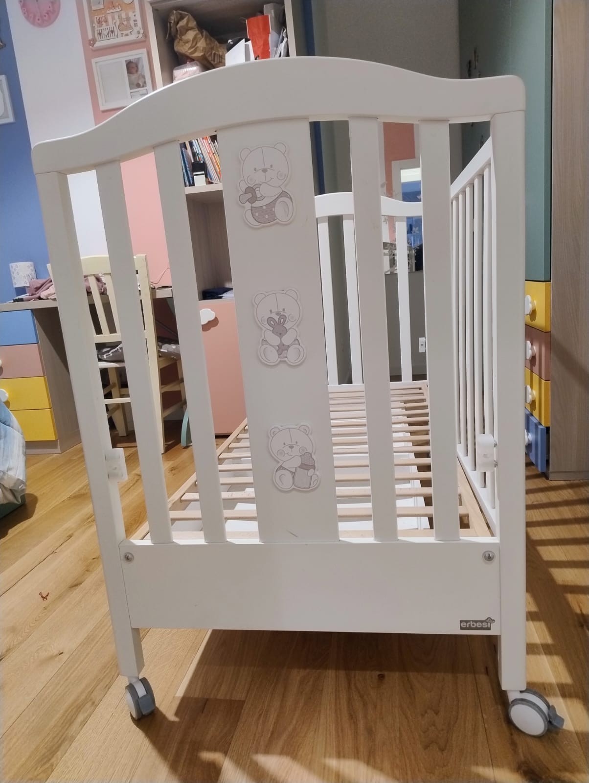 Culla Lettino Neonato Erbesi usata Con Materasso foto 6