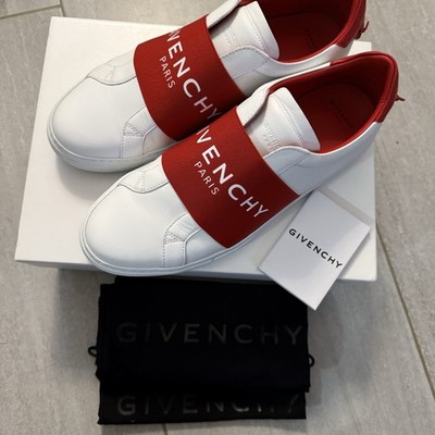 GIVENCHY City Sport Sneakers Womens 41 White Red Authentic Urban Low Top Street