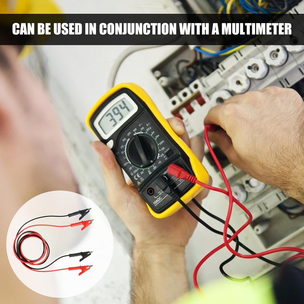Alligator Clips Electrical Multimeter Test Leads 1500V/15A Jumper Wires Set LOT View 5