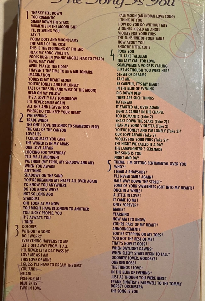 TOMMY DORSEY & FRANK SINATRA The Song Is You SEALED 5 x CASSETTE TAPE Box Set - Image 4 of 4