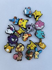 18pc Pokemon Shoe Charms Set Pikachu Eevee Charizard Gengar Snorlax Anime Jibbit