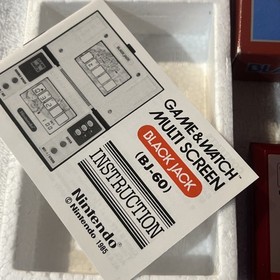 Nintendo Game & Watch Pocketsize BLACK JACK BJ-60 Vintage 1985 Excellent Cond