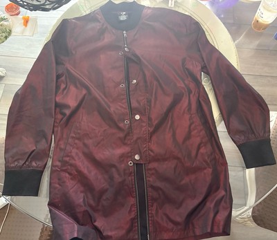 Track Jacket Black/Red  Trim Size Medium Zip Front Pockets 40393