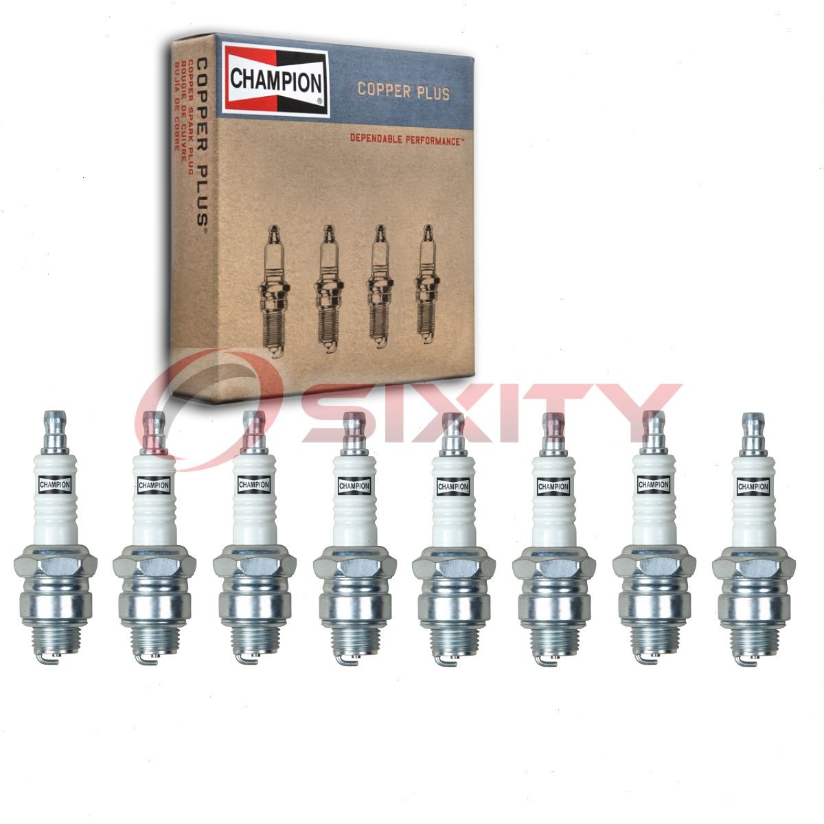 8 pc Champion Copper Plus Spark Plugs for 1936-1937 Cadillac Series 70 5.7L ij