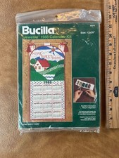 Vintage Bucilla Needlecraft Jeweled 1988 Calendar Kit Home Sweet Home 82376