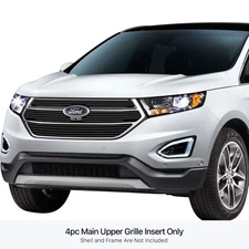 For Ford Edge 2015-2018 APG 4-Pc Black 8x6 mm Horizontal Billet Main Grille