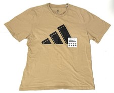 Adidas Beige Shirt Mens Size Large Cotton