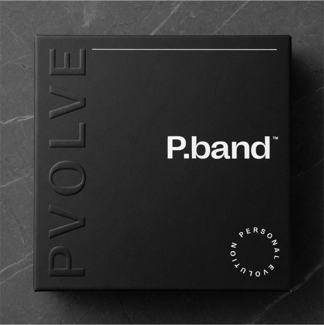 Pvolve P.band Patented Resistance Band with Gloves, Hands-Free, Toning, Black