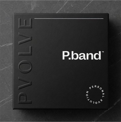 Pvolve P.band Patented Resistance Band with Gloves, Hands-Free, Toning, Black