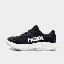 Big Kids' HOKA Rincon 4 Running Shoes Black/White 1168874 002
