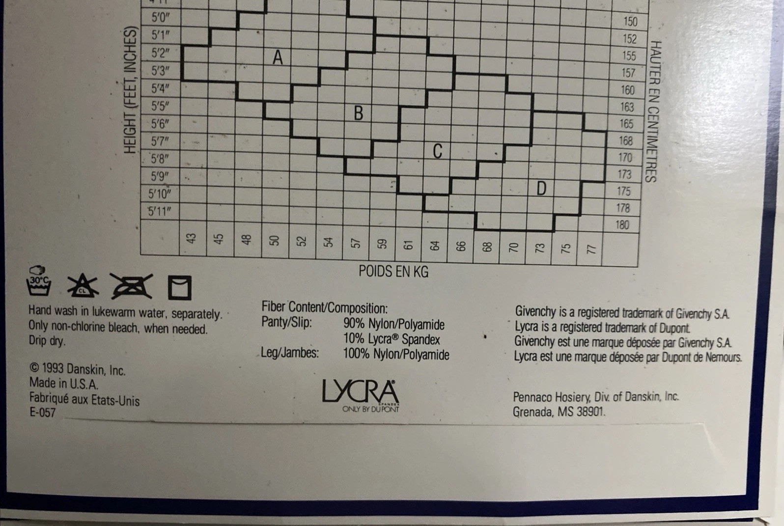 Givenchy VTG 93 NIP/NOS Ultrasheer Pantyhose French Ultra Sheer Size A-“Crystal” thumbnail 9