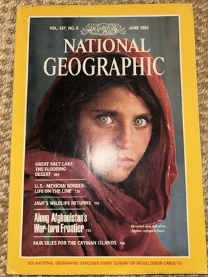National Geographic Vol 167 No 6 June 1985 Iconic Afghan Refugee Girl Blue Eyes