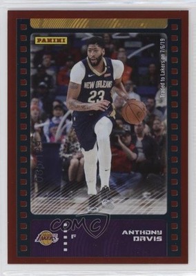 2019-20 Panini Sticker & Card Collection Red /199 Anthony Davis #19 y4f