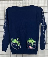 VTG 1960/70's Cyn Les Shirlee Pullover Embroidered Frog Sweater Womens Size L
